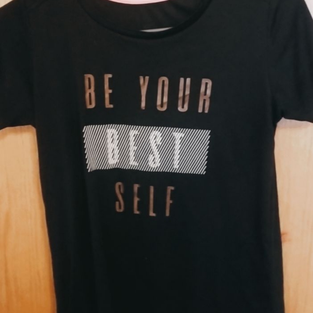 Black workout shirt